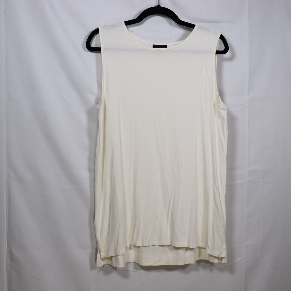 J.Jill Sleeveless Tank Top Medium Cream Womens Minimalist Basic Shell